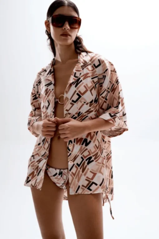 Cove String Bottoms Monogram Beige