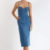 Daybreak Bustier Midi Blue