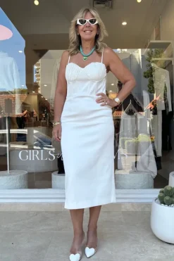 Delaney Midi Dress Ivory