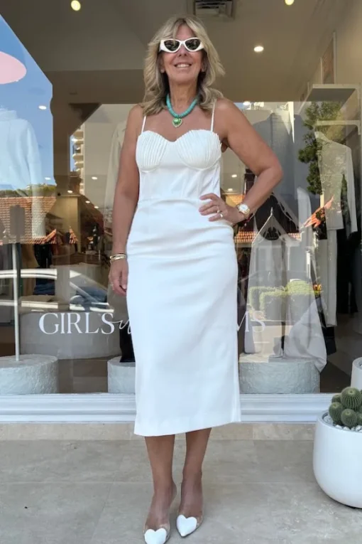 Delaney Midi Dress Ivory