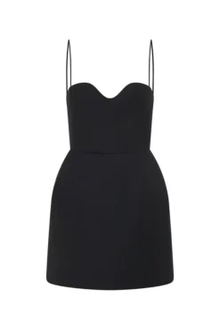 Doherty Peplum Mini Dress Black