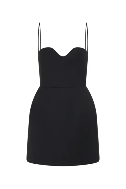 Doherty Peplum Mini Dress Black