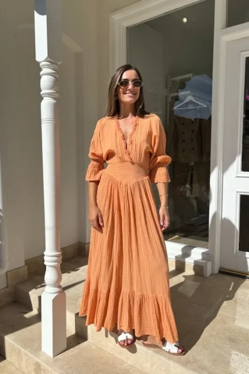 Eleni Dress Apricot