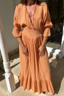 Eleni Dress Apricot