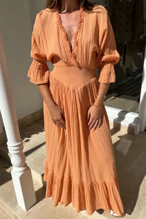 Eleni Dress Apricot