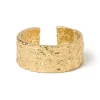 Eros Gold Textured Ring Large