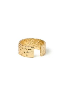 Eros Gold Textured Ring Large