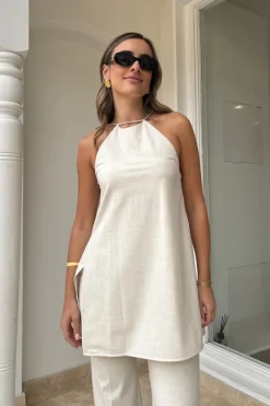 Floris Top Ivory Marle
