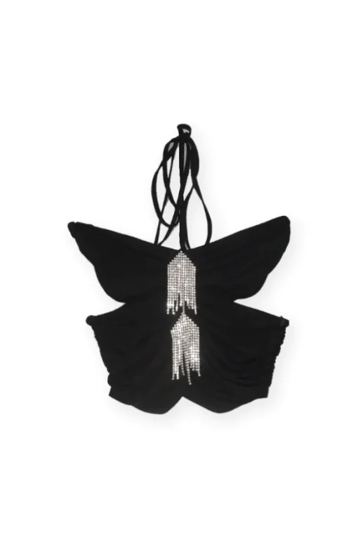 Foliage Cami Top Black