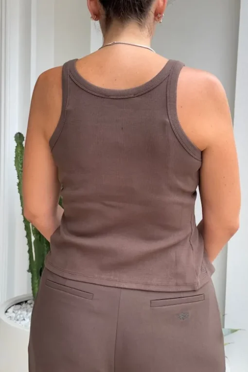 Frankie Scoop Tank Cocoa