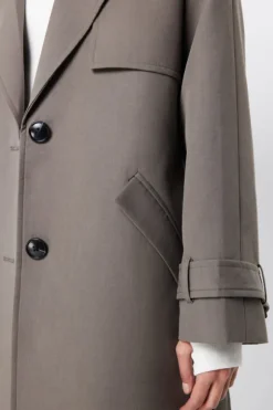 Franklin Trench Coat Charcoal