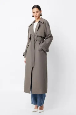 Franklin Trench Coat Charcoal