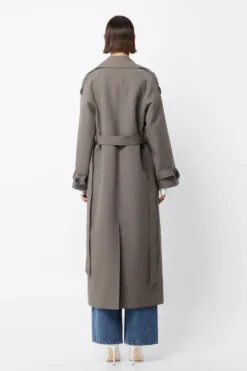 Franklin Trench Coat Charcoal