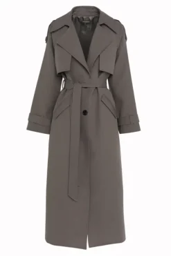 Franklin Trench Coat Charcoal