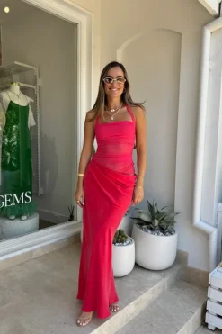 Gina Halter Dress Watermelon