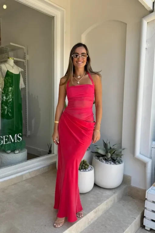 Gina Halter Dress Watermelon