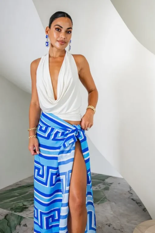 Greco Disco Sarong Blue Greco Key