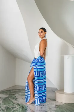 Greco Disco Sarong Blue Greco Key