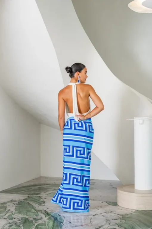 Greco Disco Sarong Blue Greco Key