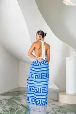 Greco Disco Sarong Blue Greco Key