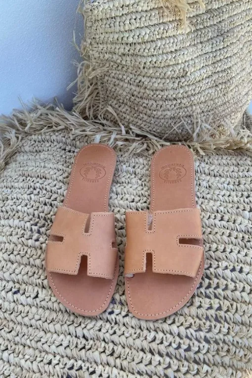 H Sandals Tan