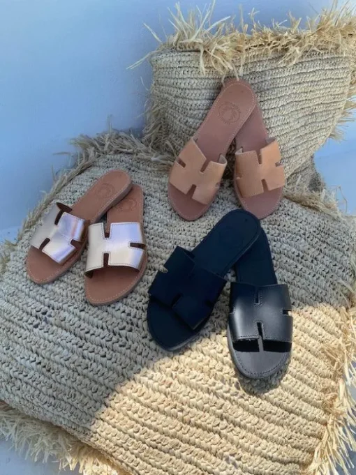 H Sandals Tan