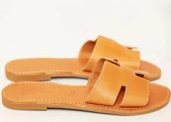 H Sandals Tan