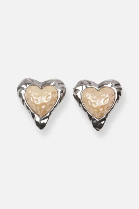 Heart Studs Glitter/Pearl