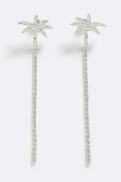Heat Waves Fringe Earrings Silver