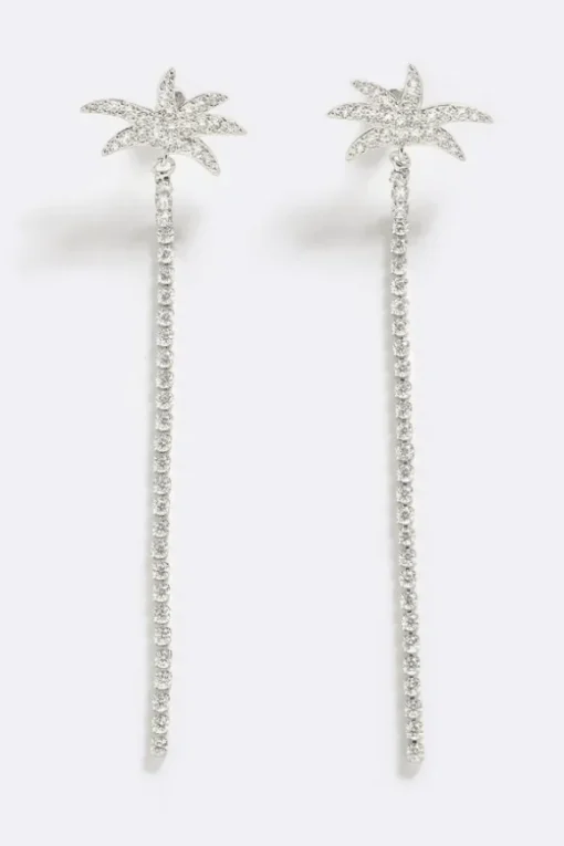 Heat Waves Fringe Earrings Silver