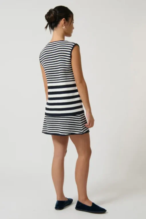 Helena Mini Skirt Stripe 2 Navy/White