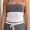 Hunter Tube Top Steel/White