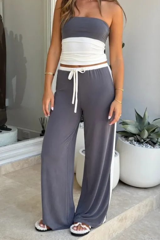 Hunter Tube Top Steel/White
