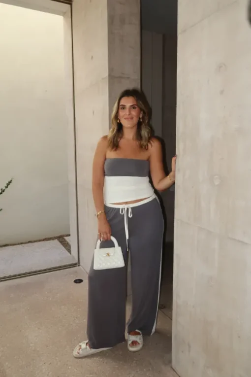 Hunter Tube Top Steel/White