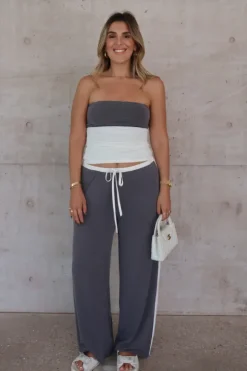 Hunter Tube Top Steel/White