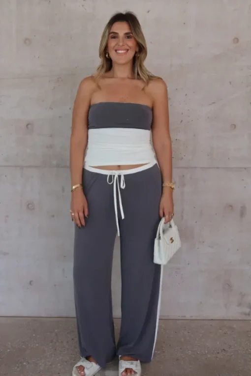 Hunter Tube Top Steel/White