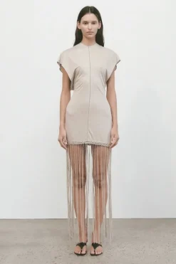 Ines Fringe Dress Oatmeal