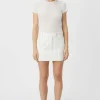 Jagger Mini Skirt White Pinstripe
