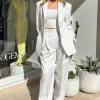 Jagger Trouser White Pinstripe