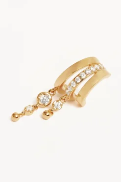 18k Gold Plated Gold Ocean Mist Illusion Hoops