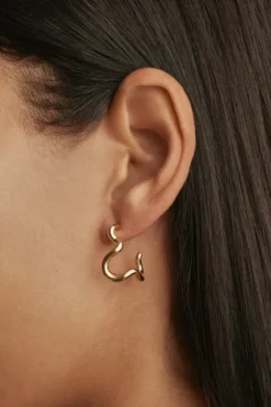 18k Gold Vermeil Gold Flow Of Life Hoops