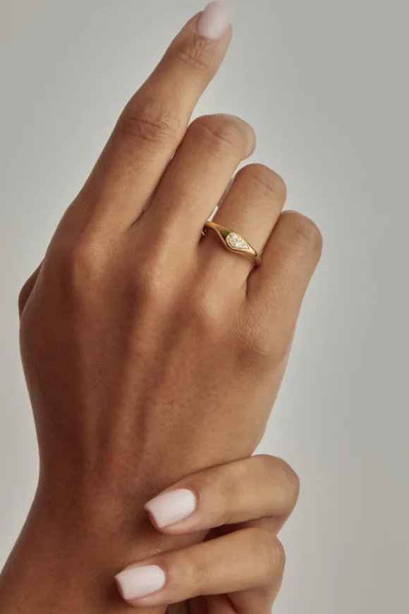 18k Gold Vermeil Gold Ocean Mist Ring