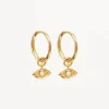 18k Gold Vermeil I am Protected Hoops