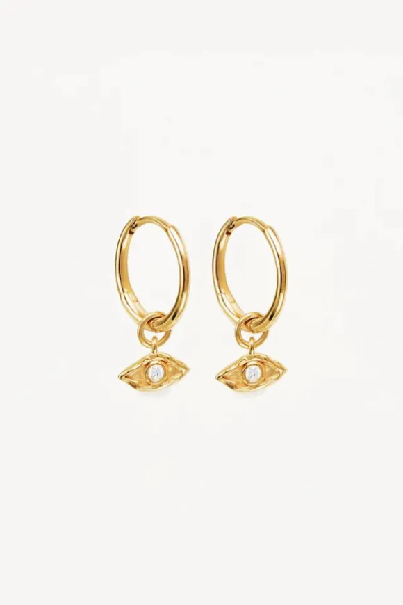 18k Gold Vermeil I am Protected Hoops