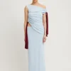 Kalilah Dress Sky/Merlot