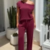 Knit Pants Plum