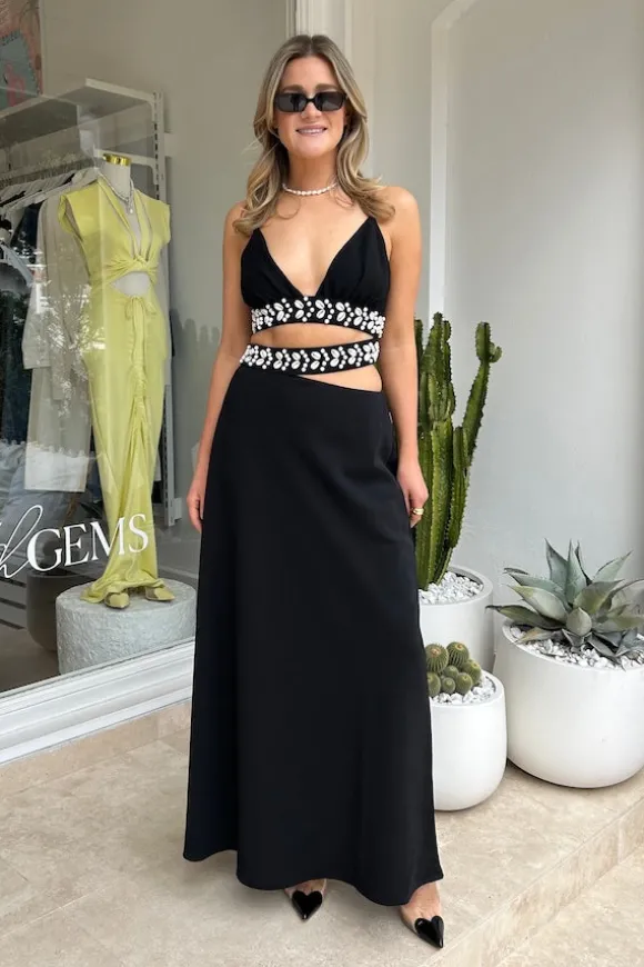 La Playa Maxi Dress Noir