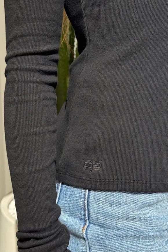 Lottie Long Sleeve Top Black