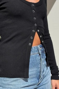 Lottie Long Sleeve Top Black