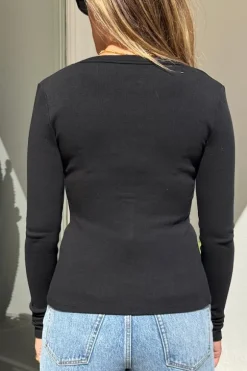 Lottie Long Sleeve Top Black